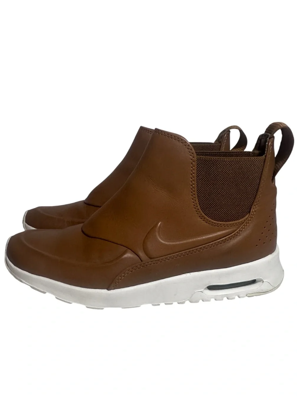 Nike Air Max Thea Mid Chelsea sneaker boots brown leather women’s 7.5
